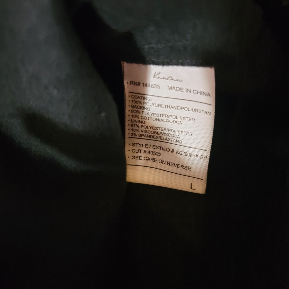 Kancan oversized faux leather shirt jacket large - Picture 3 of 4